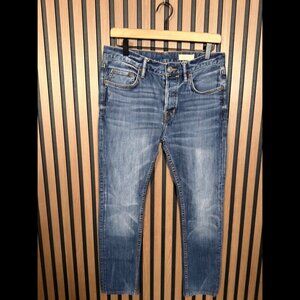 AllSaints Jeans 33 Womens Blue Canna Cigarette Button Fly 5 Pocket Denim Ankle